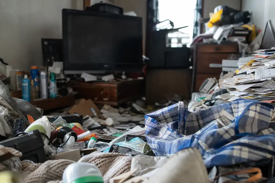 Heavily cluttered room