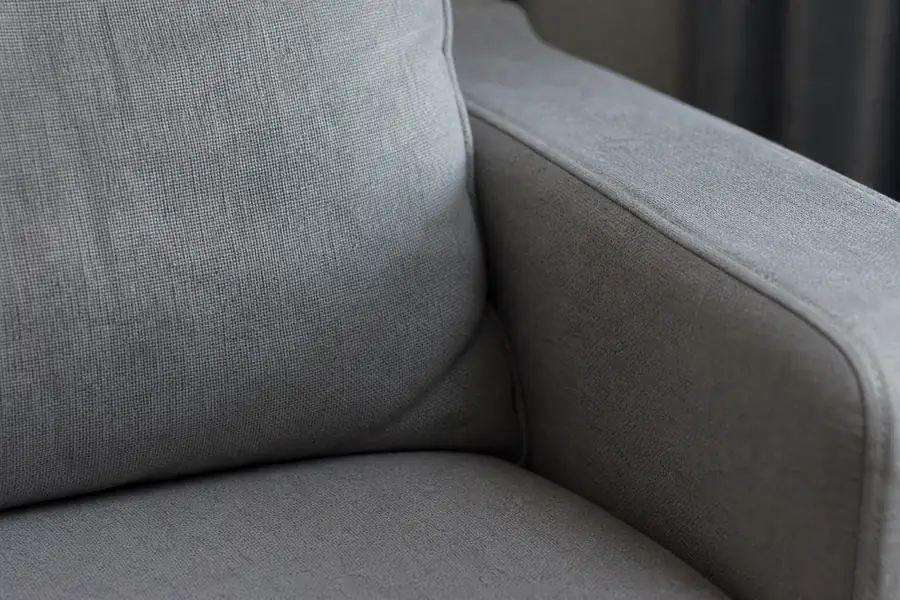 Gray couch out of a living room